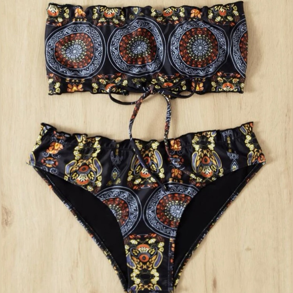 Boho Strapless Swimsuit